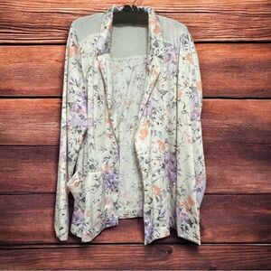 METAPHOR OPEN FRONT SATIN JACKET SIZE XL